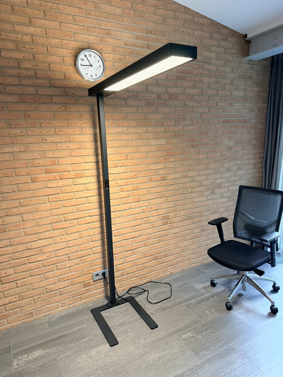 Arcchio LED kantoor vloerlamp Susi zwart, Ophalen, Zo goed als nieuw, 150 tot 200 cm