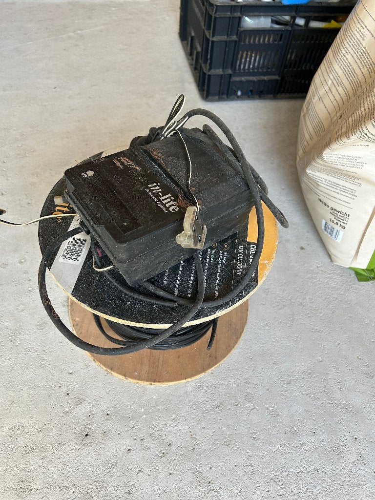 inlite trafo tuinverlichting + 12volt kabel, Ophalen, Overige materialen, Gebruikt, Licht-donker-sensor