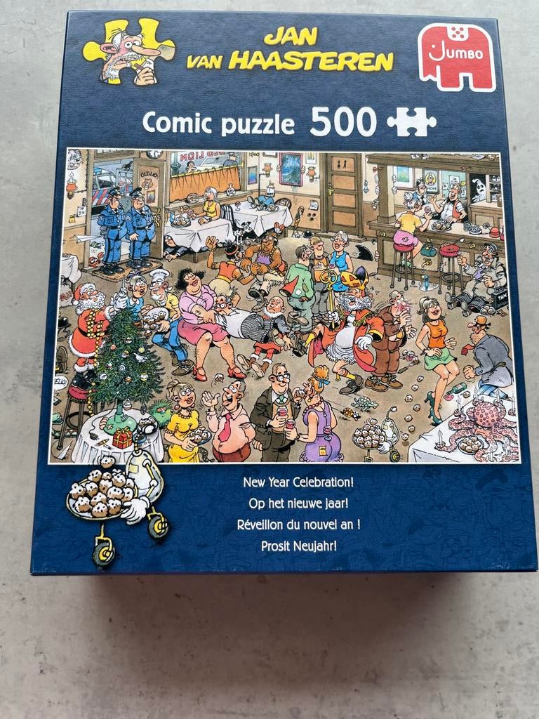 Jan van Haastere Puzzel - Nieuwjaar (500 stukjes), Ophalen of Verzenden, 500 t/m 1500 stukjes, Zo goed als nieuw, Legpuzzel