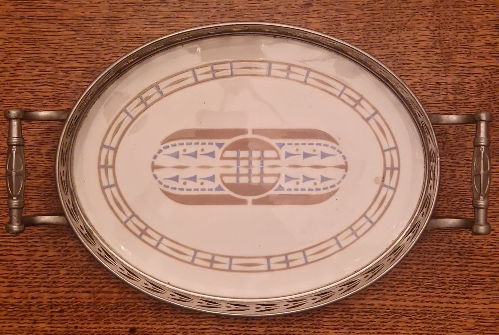 Antiek Villeroy & Boch Dresden Jugendstil Dienblad (2554), Antiek en Kunst, Antiek | Woonaccessoires, Ophalen of Verzenden