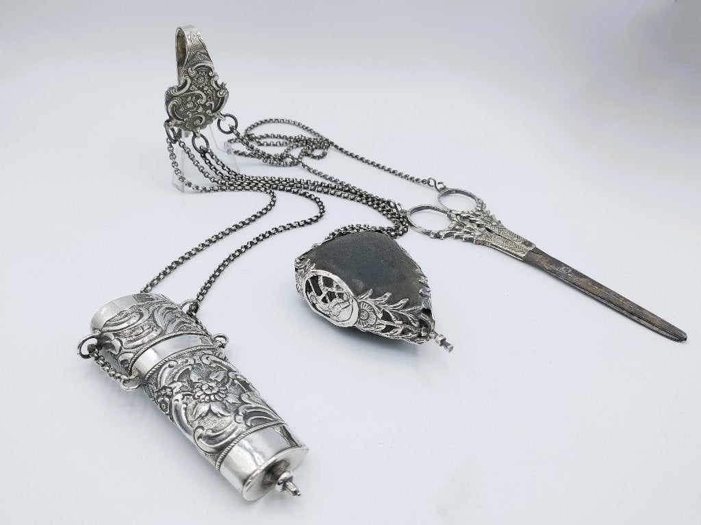 Zilveren Friese Chatelaine, o.a. P. Roorda, Sneek, ca. 1770, Antiek en Kunst, Antiek | Goud en Zilver, Verzenden, Zilver