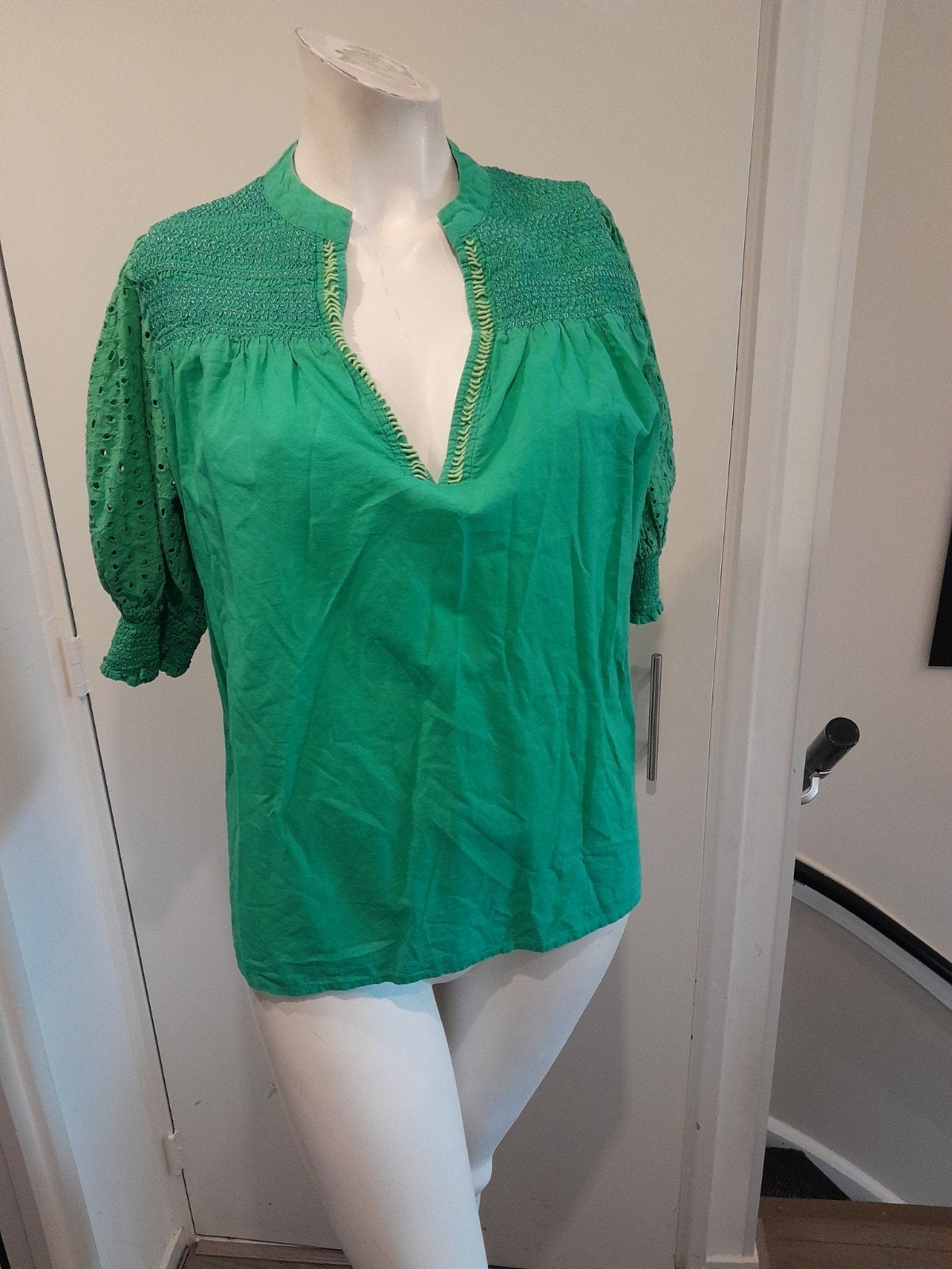 Leuke groene Ibana top maat S, Ophalen of Verzenden, Zo goed als nieuw, Korte mouw, Maat 36 (S)