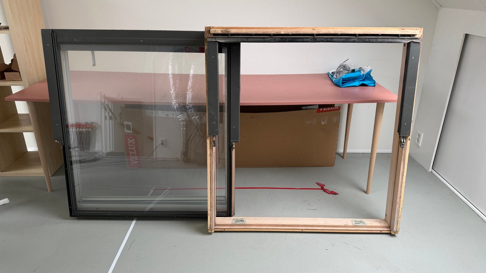 Fakro Tuimeldakraam FTP-V U3 114x118 (hout), Ophalen, Gebruikt, 80 tot 120 cm, Dubbelglas