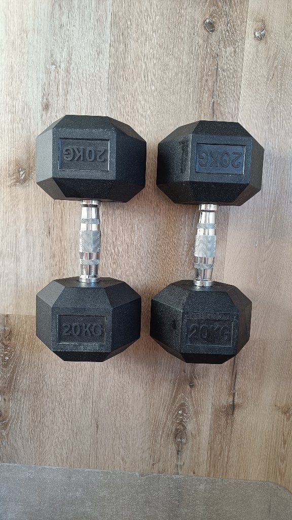 Set Strongman Hexa Dumbbells – 2x 20 kg, Sport en Fitness, Fitnessmaterialen, Ophalen of Verzenden, Zo goed als nieuw, Dumbbell