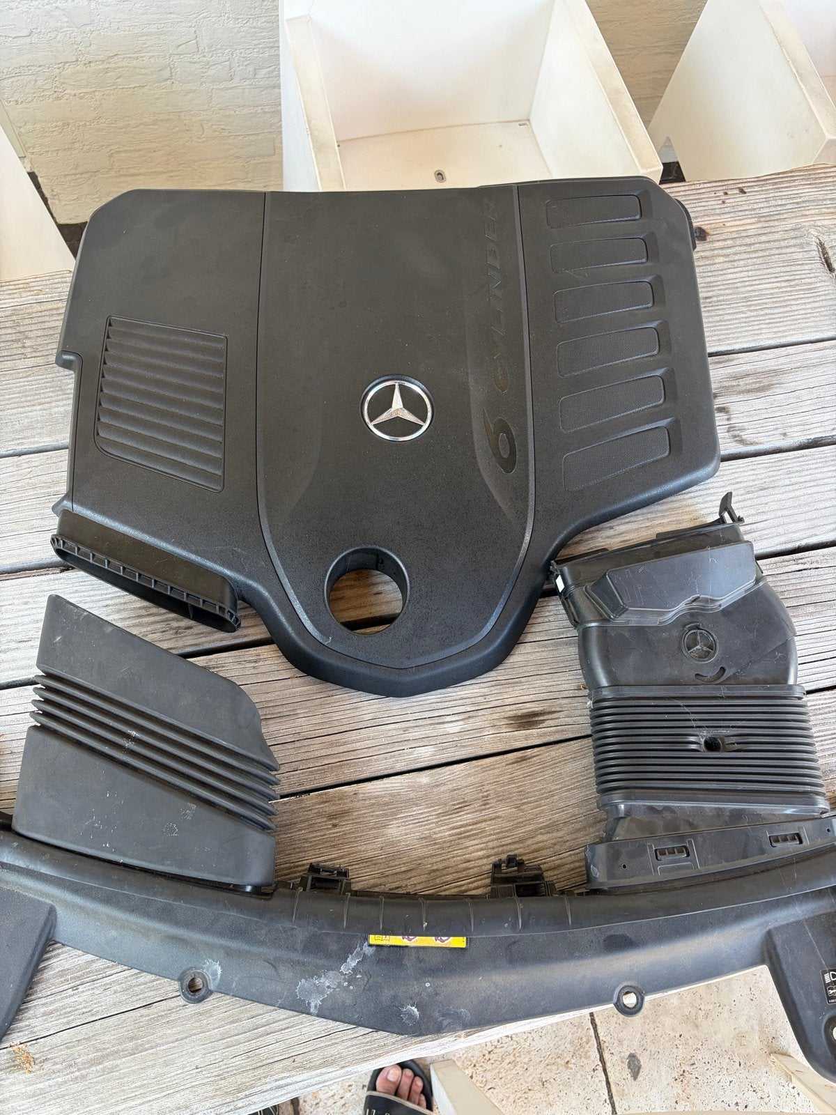 Mercedes-Benz Motorafdekking en Luchtinlaat (6 Cilinder), Auto-onderdelen, Ophalen, Gebruikt, Mercedes-Benz