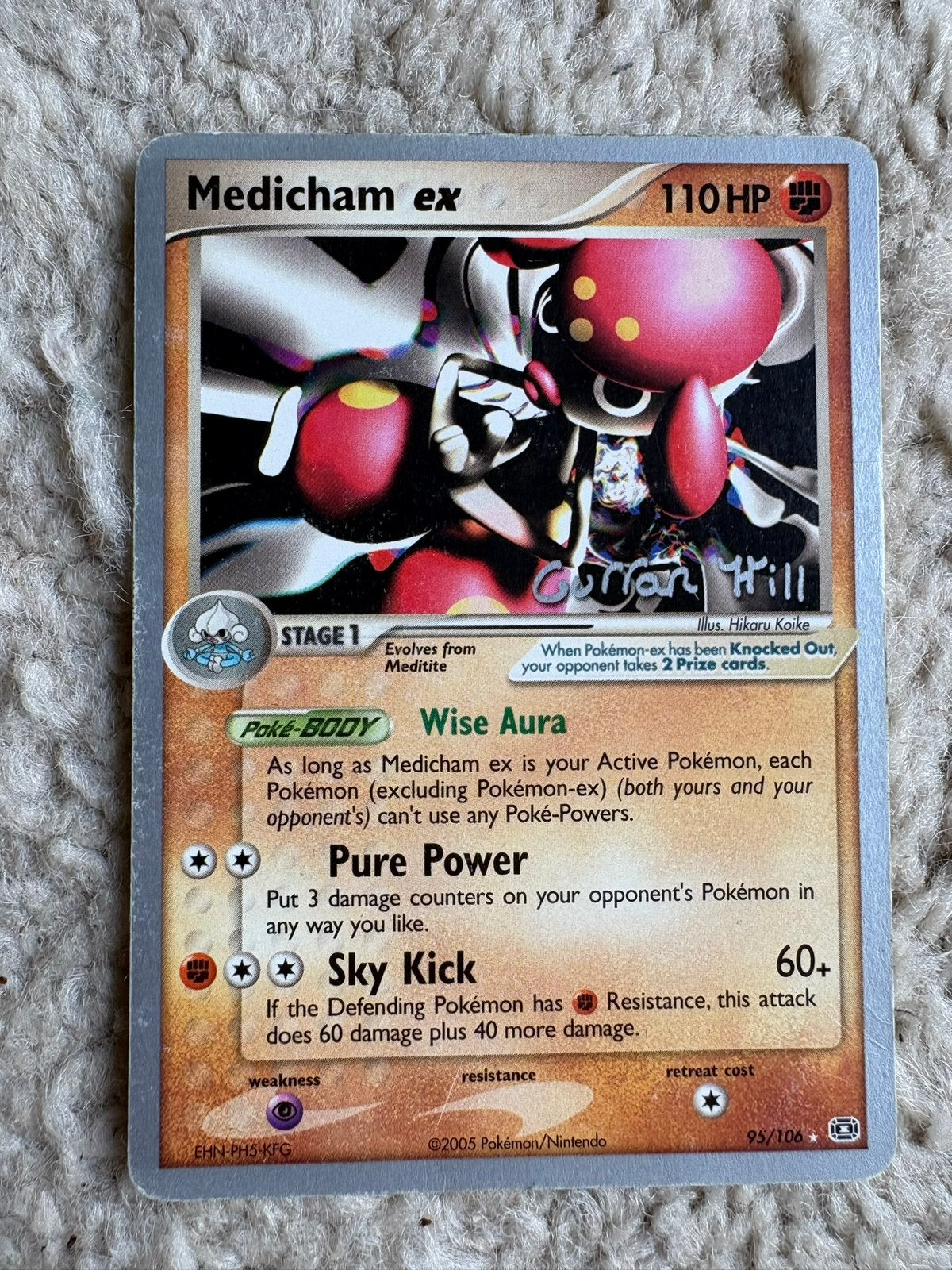 Pokémon kaart Medicham ex 95/106, Ophalen of Verzenden, Zo goed als nieuw