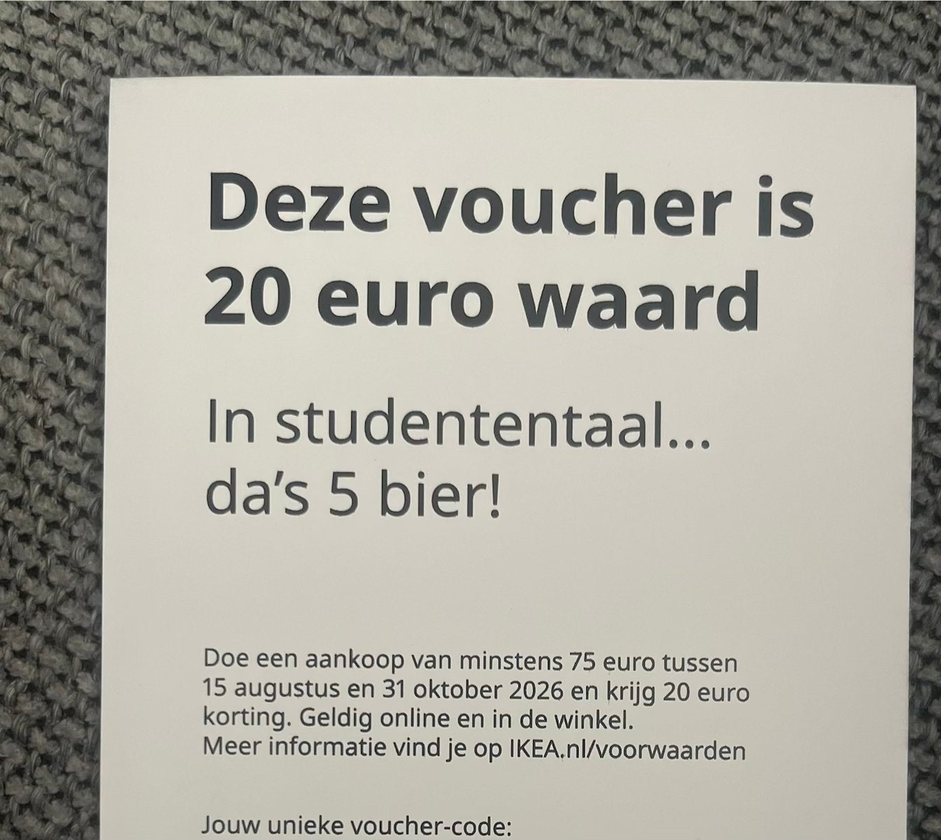 Te koop: 2x Kortingsvoucher/kortingscode Ikea, Kortingsbon