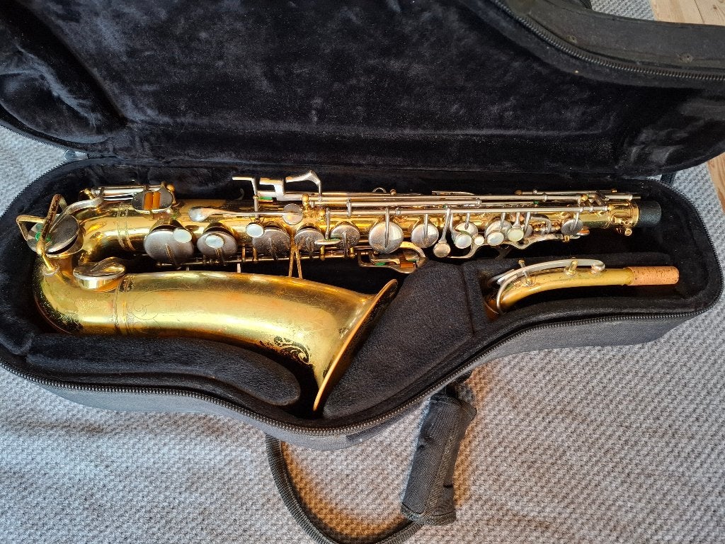 alt saxofoon buescher 400, Ophalen of Verzenden, Gebruikt, Alt, Met koffer