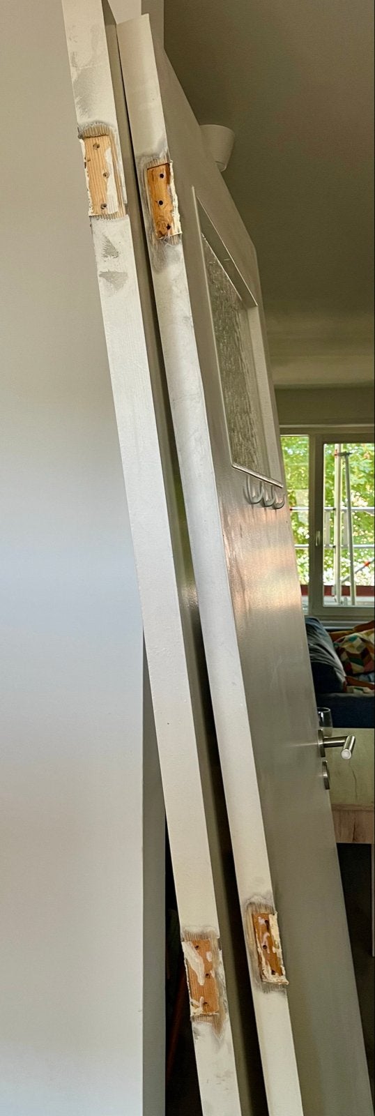 Binnendeur met glas - Gebruikt, Doe-het-zelf en Verbouw, Deuren en Horren, Ophalen, Gebruikt, 80 tot 100 cm, Binnendeur