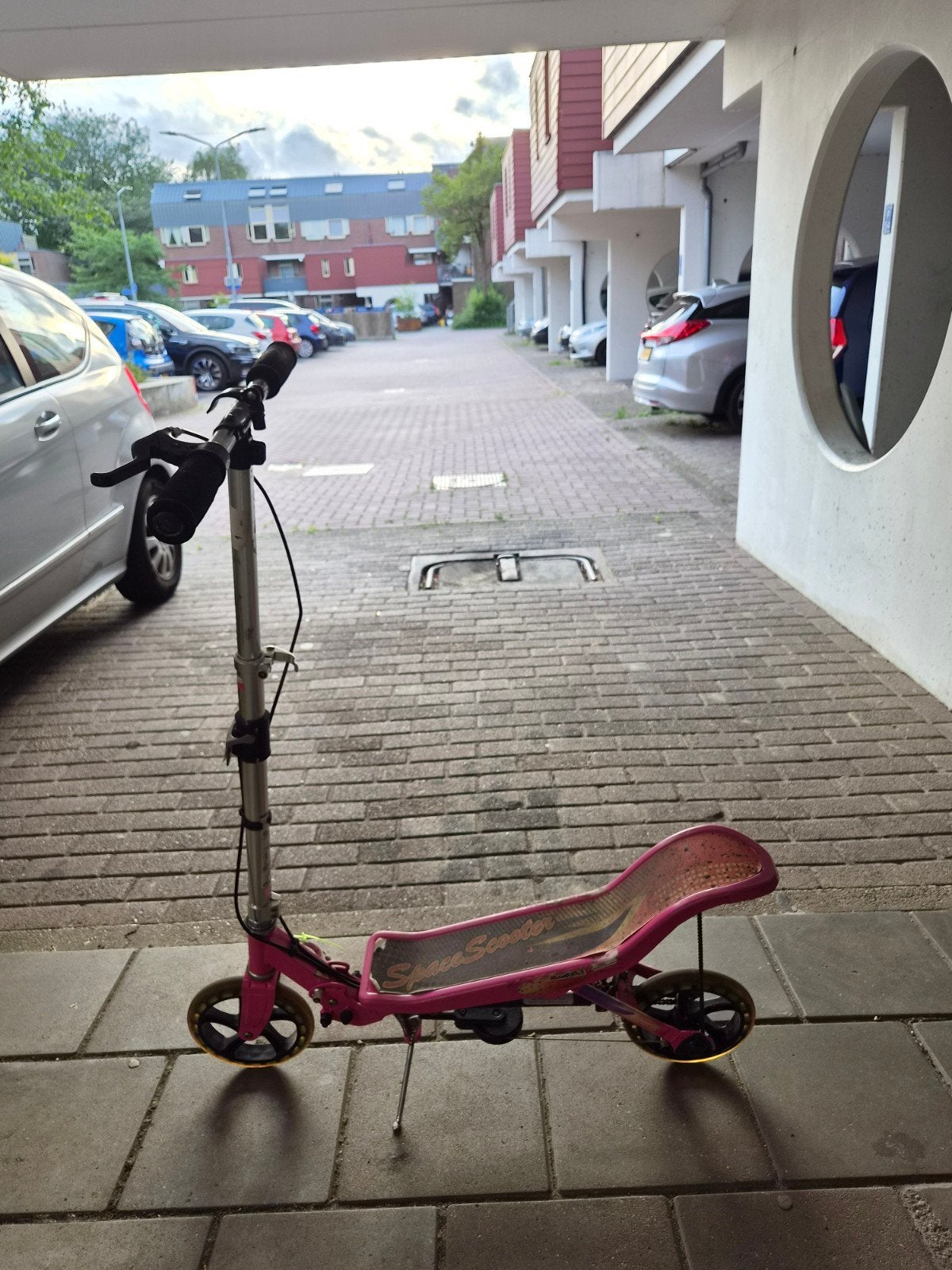 Roze step, Ophalen of Verzenden, Gebruikt, Gewone step