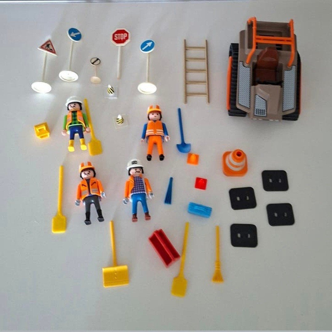 Playmobil Bouwplaats Set met Voertuig en Figuren, Ophalen of Verzenden, Gebruikt, Jongen of Meisje