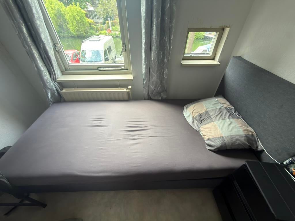 Bed met matras, Ophalen, Gebruikt, 90 cm, Eenpersoons