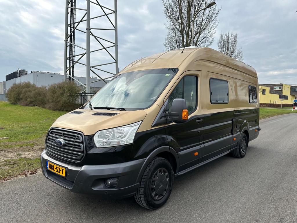 Ford TRANSIT 2018 4-Pers Dwarsbed Airco Zonnepaneel TV Kache, Buscamper of Camperbus, Bedrijf, Tot en met 3, Startonderbreker