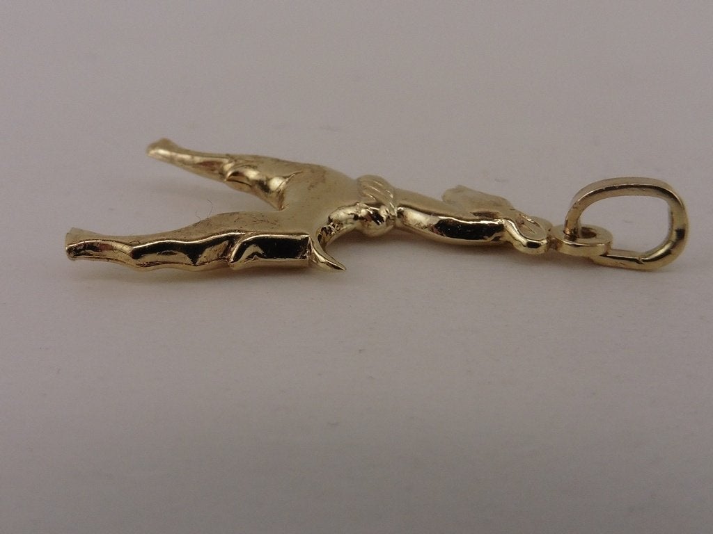 Gouden hanger hertje                                    G106, Gebruikt, ., Ophalen of Verzenden, .