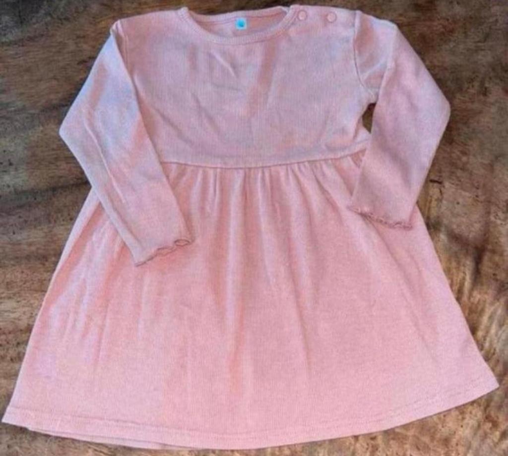 Jurk mt 86 oudroze lange mouwen, jurkje, Kinderen en Baby's, Babykleding | Maat 86, Ophalen of Verzenden, Zo goed als nieuw, Meisje