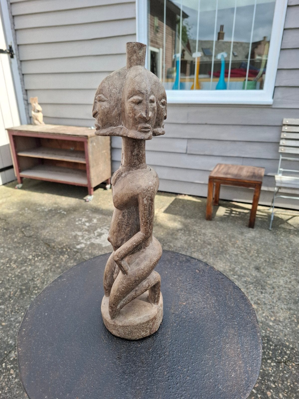 Dogon Mali vierkoppig beeld 2 geslachten, Ophalen of Verzenden