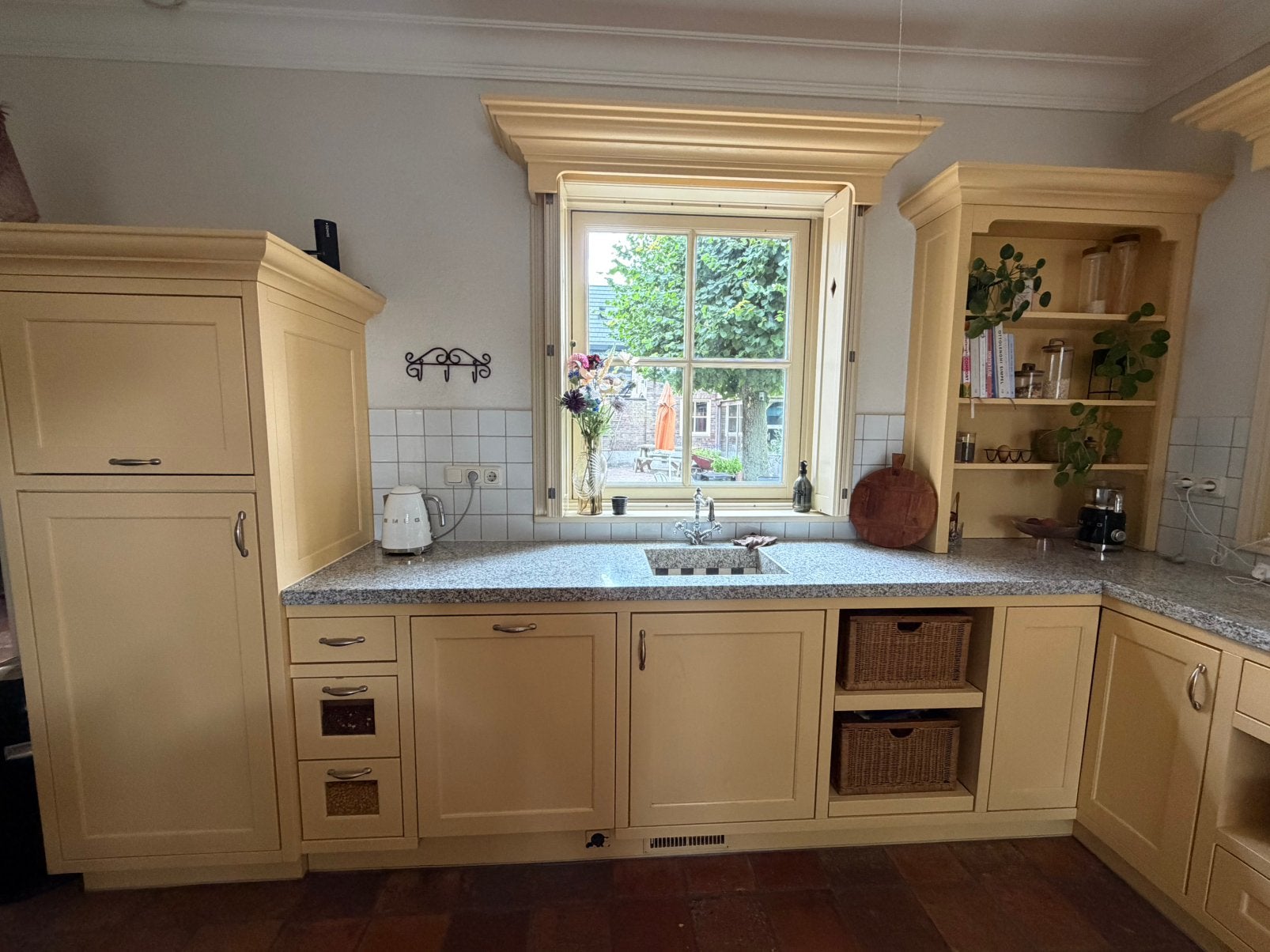 Landelijke keuken, Huis en Inrichting, Keuken | Complete keukens, Ophalen, Gebruikt, Hoekkeuken, Graniet of Steen