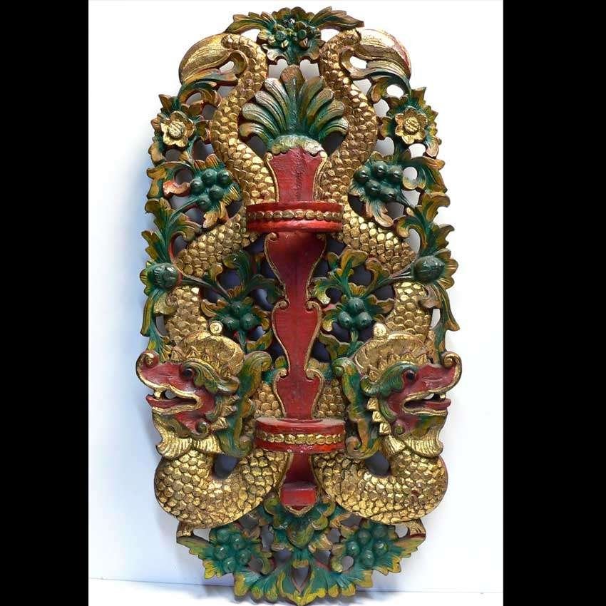 Keris houder Blawong met Naga's draken BL26 Kris Indonesie, Ophalen of Verzenden