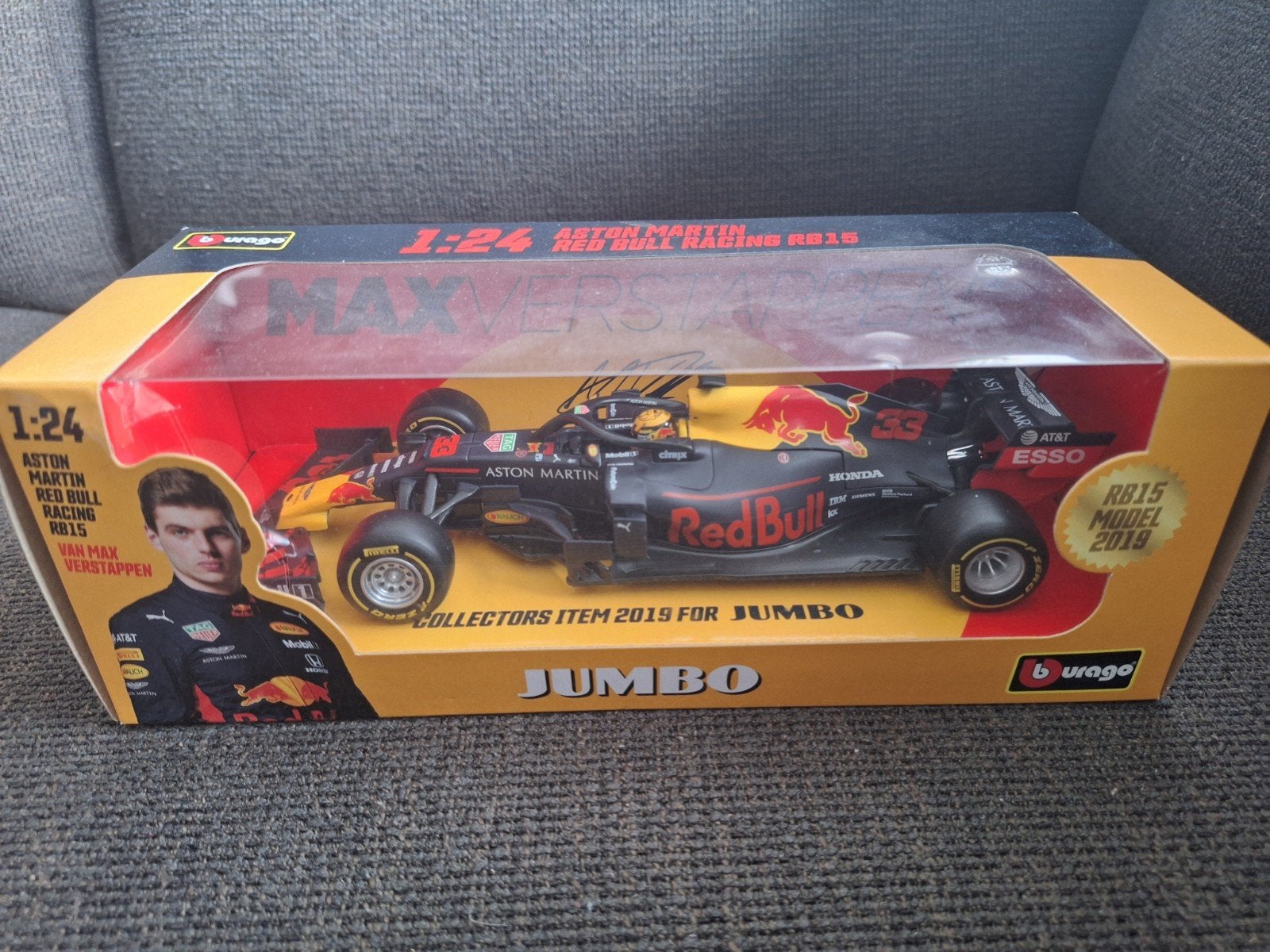 Max Verstappen Red Bull auto 2019, Jumbo, Ophalen of Verzenden, Nieuw, Auto, Bburago