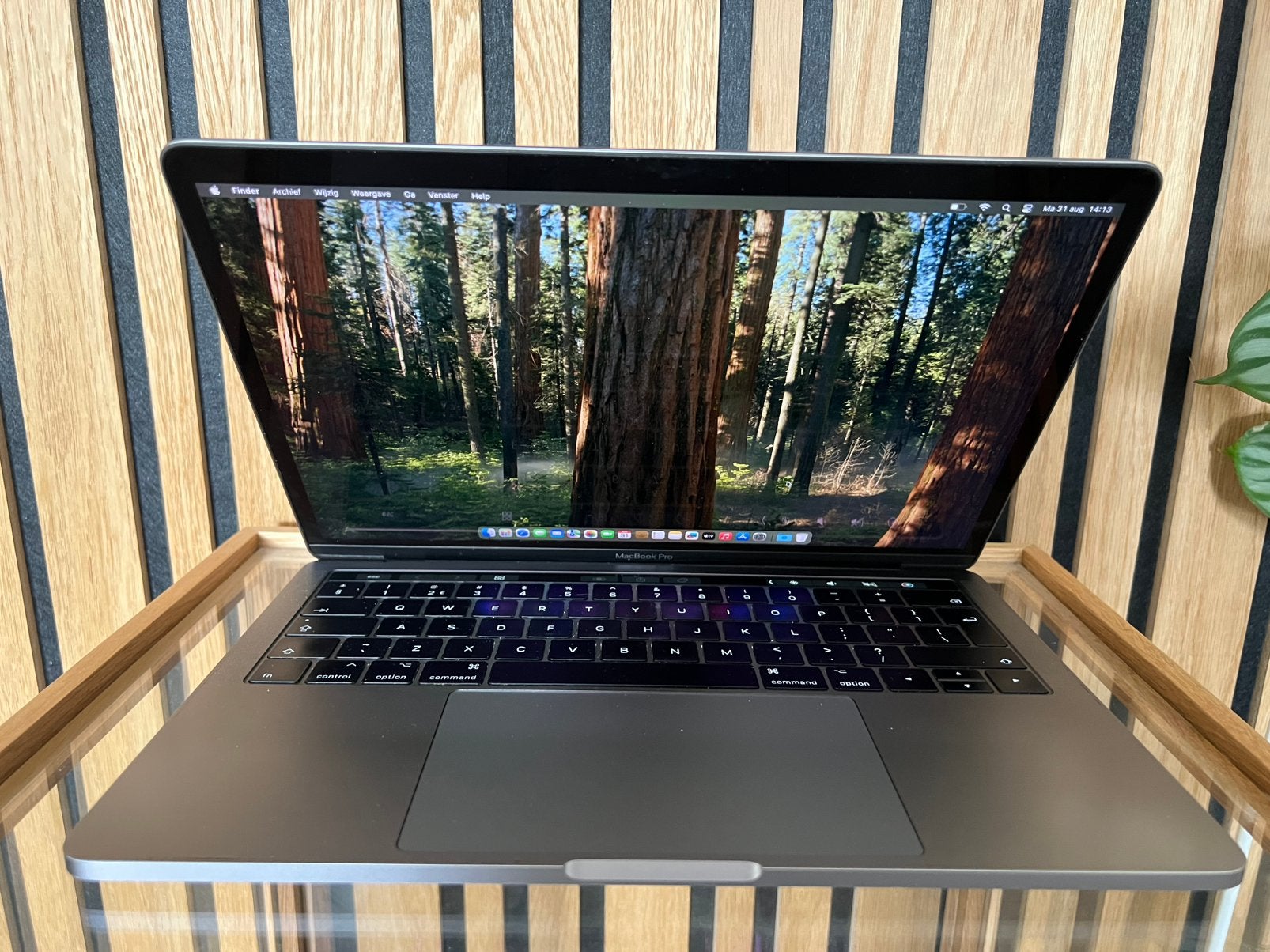 Macbook Pro 13” touch bar en touch id, MacBook Pro, 256 GB, Qwerty, 8 GB