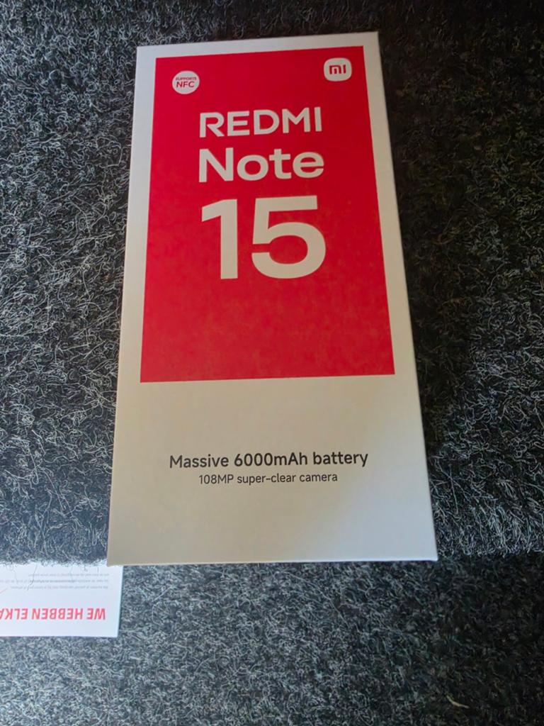 Redmi note 15, Telecommunicatie, Mobiele telefoons | Overige merken, Ophalen of Verzenden, Nieuw, 6 megapixel of meer, Overige modellen