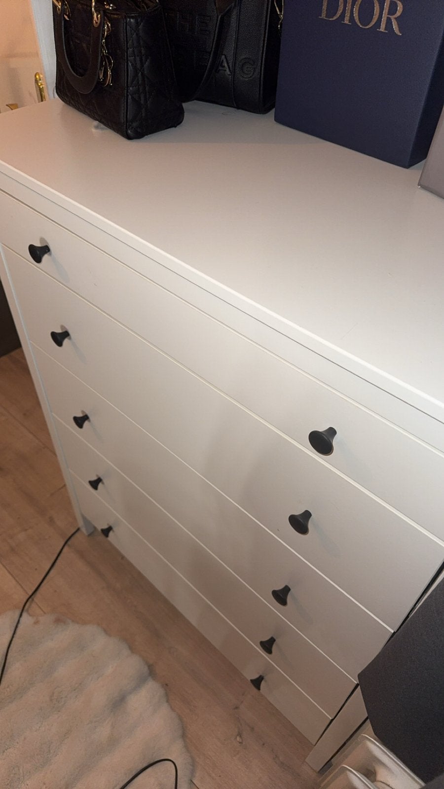 Ikea Ladekast, wit gebeitst, 5 lades, 90x44x114cm, Ophalen, 5 laden of meer, 100 tot 150 cm, 50 tot 100 cm