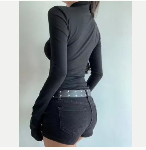 Prachtige zwarte Gothic top / shirt met kruis, Kleding | Dames, Tops, Ophalen of Verzenden, Nieuw, Zwart, Lange mouw