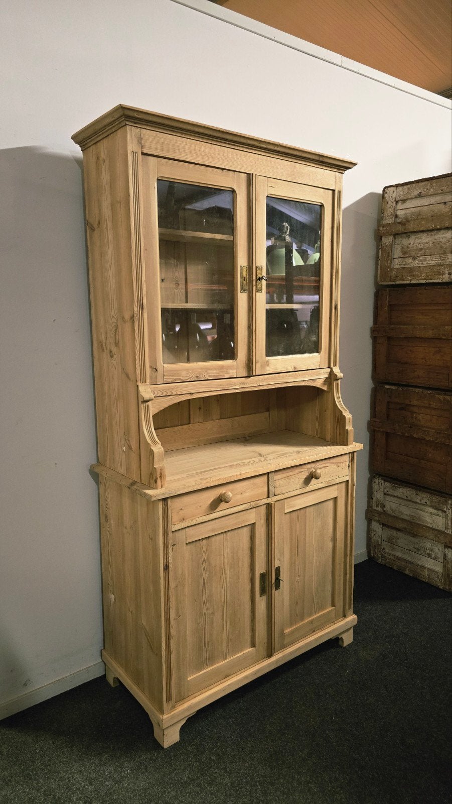Antieke Grenen Houten Buffetkast/Keukenkast direct leverbaar, Huis en Inrichting, Kasten | Buffetkasten, Ophalen of Verzenden