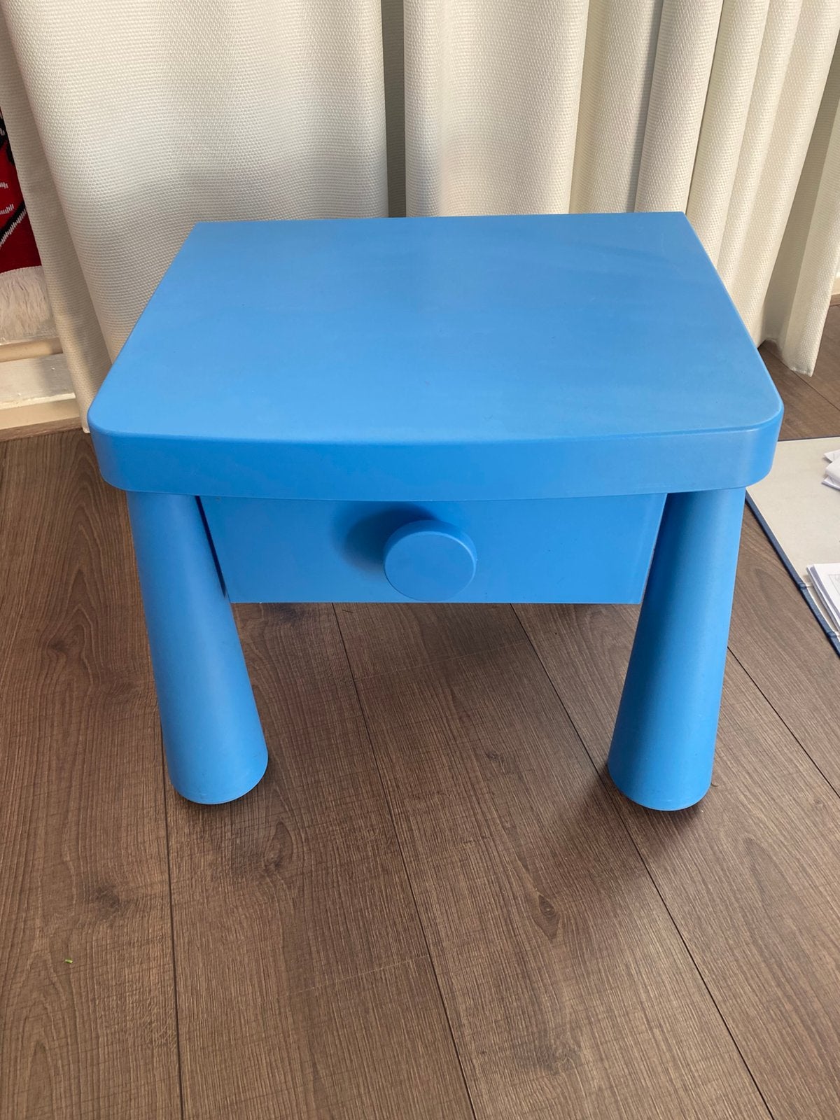 IKEA Mammut Nachtkastje Blauw - Kinderkamer, Ophalen, Kunststof, Gebruikt, Minder dan 45 cm