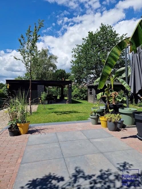 Terrastegel, design square dark sepia 60x60x4, Nieuw, Ophalen of Verzenden, 10 m² of meer, Beton