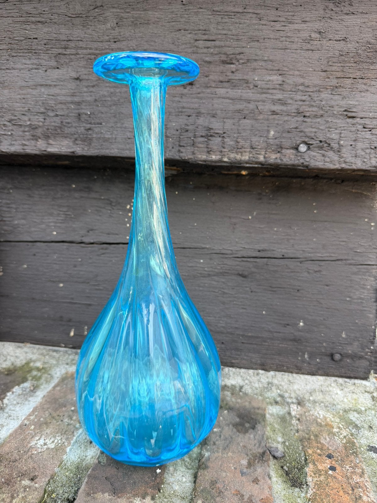 Empoli rim-vaas Solifleur Aqua Blauw – Jaren 60 (25 cm), Ophalen of Verzenden