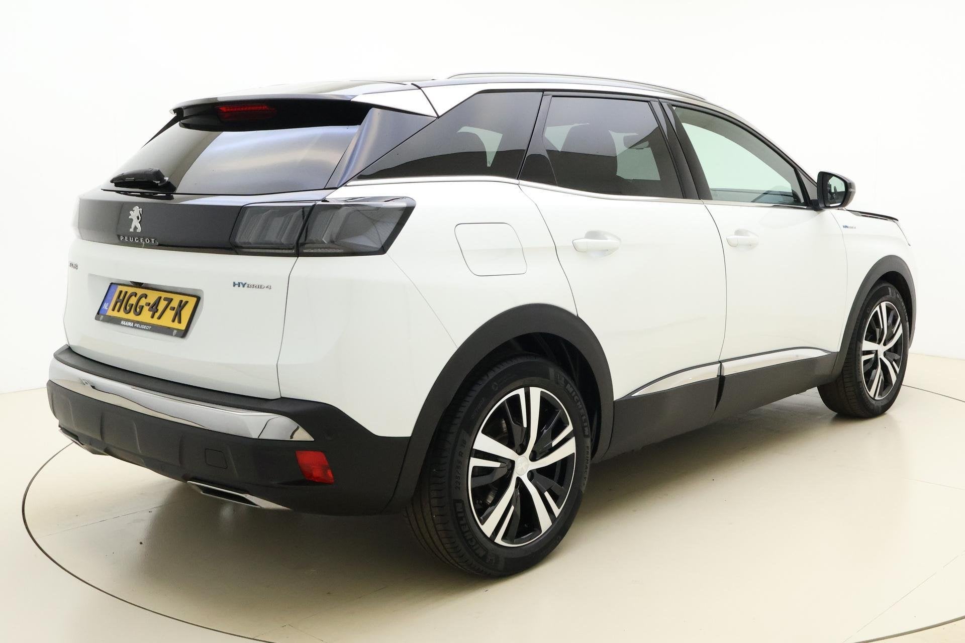Peugeot 3008 1.6 HYbrid4 Blue Lease GT 300 PK | Adaptive Cru, Auto's, Peugeot, Automaat, 4 cilinders, Wit, Bedrijf