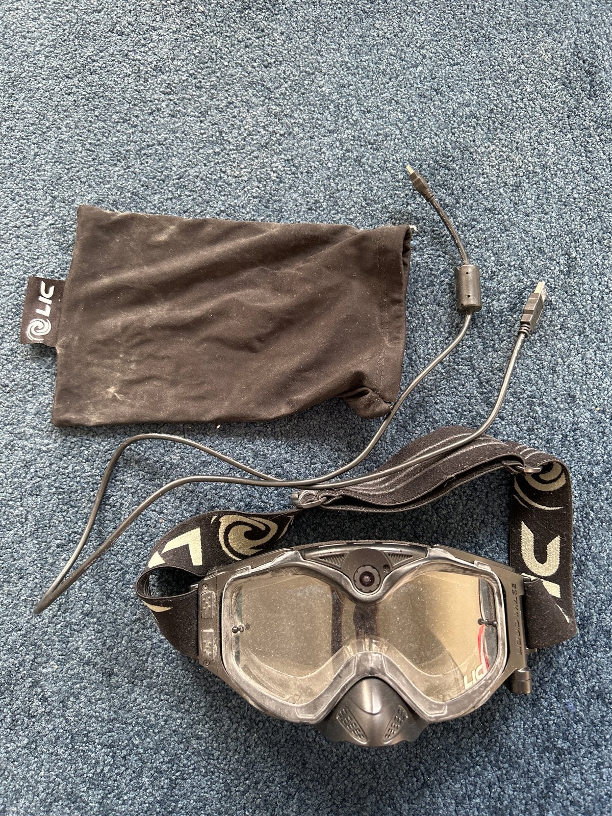 LIC Duikbril met Camera en Accessoires, Watersport en Boten, Ophalen of Verzenden, Gebruikt, Duikbril of Snorkel