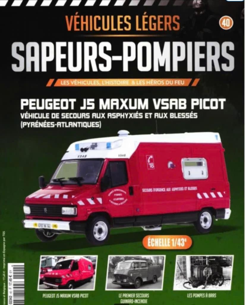 Peugeot J5 Maxum VSAB Picot Pyrenees BRANDWEER 1/43 # 40, Hobby en Vrije tijd, Verzenden, Nieuw, Bus of Vrachtwagen, Overige merken