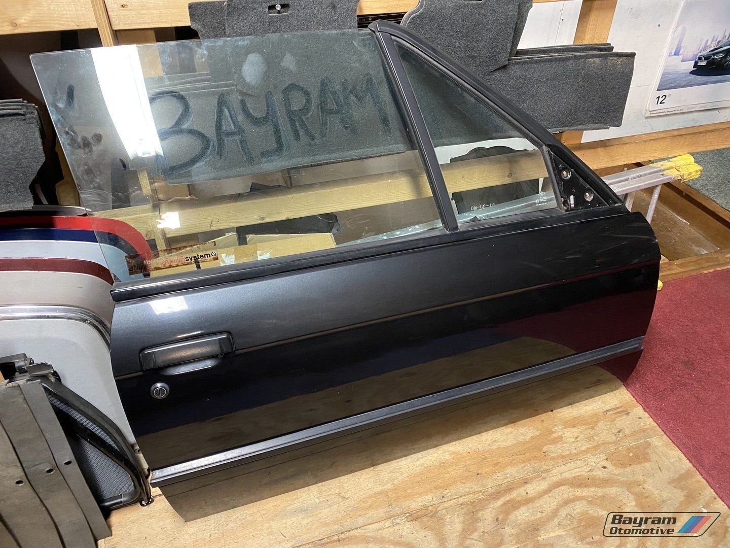 Bmw E30 cabrio deur rechts diamantzwart portier 3-serie 325i, Ophalen, Gebruikt, -, Deur