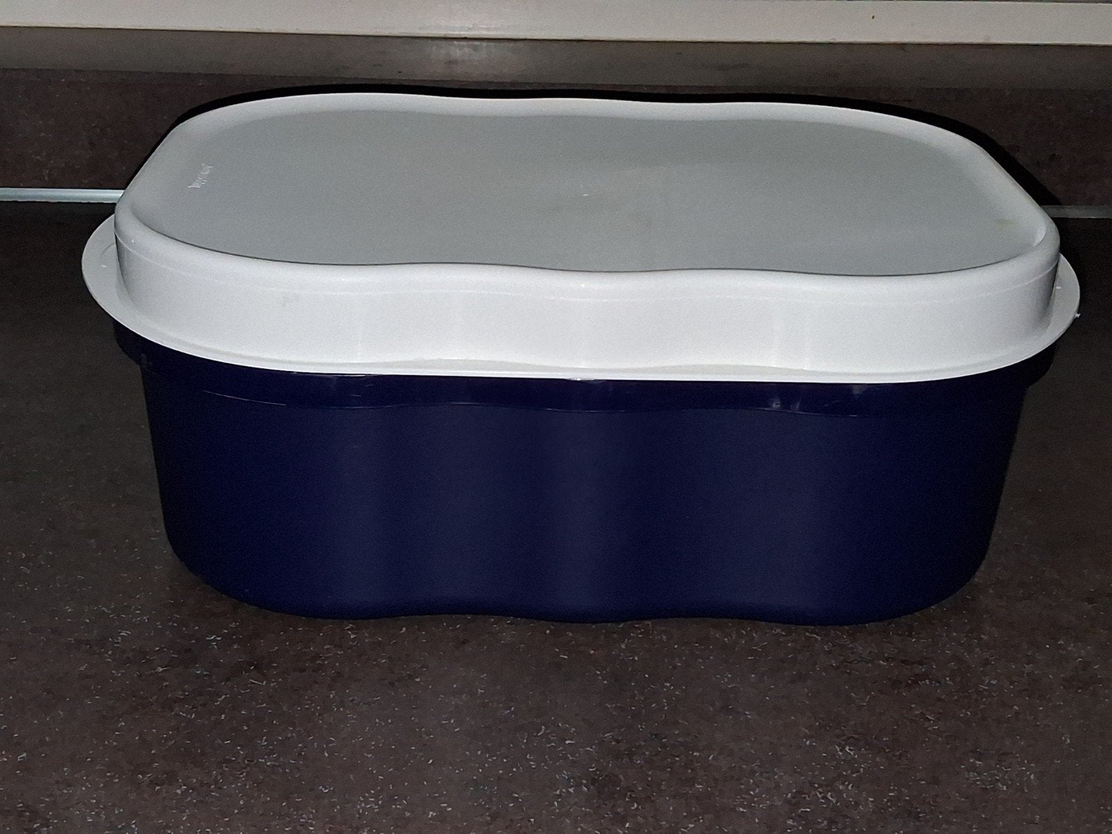 tupperware brooddoos / broodbox blauw, Ophalen of Verzenden, Zo goed als nieuw, Blauw, Schaal