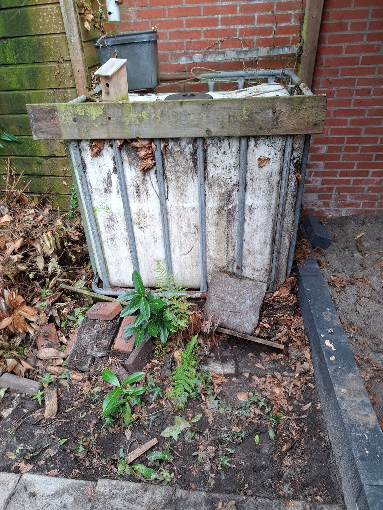 GRATIS IBC Regenton, 150 liter of meer, Ophalen, Gebruikt, Kunststof