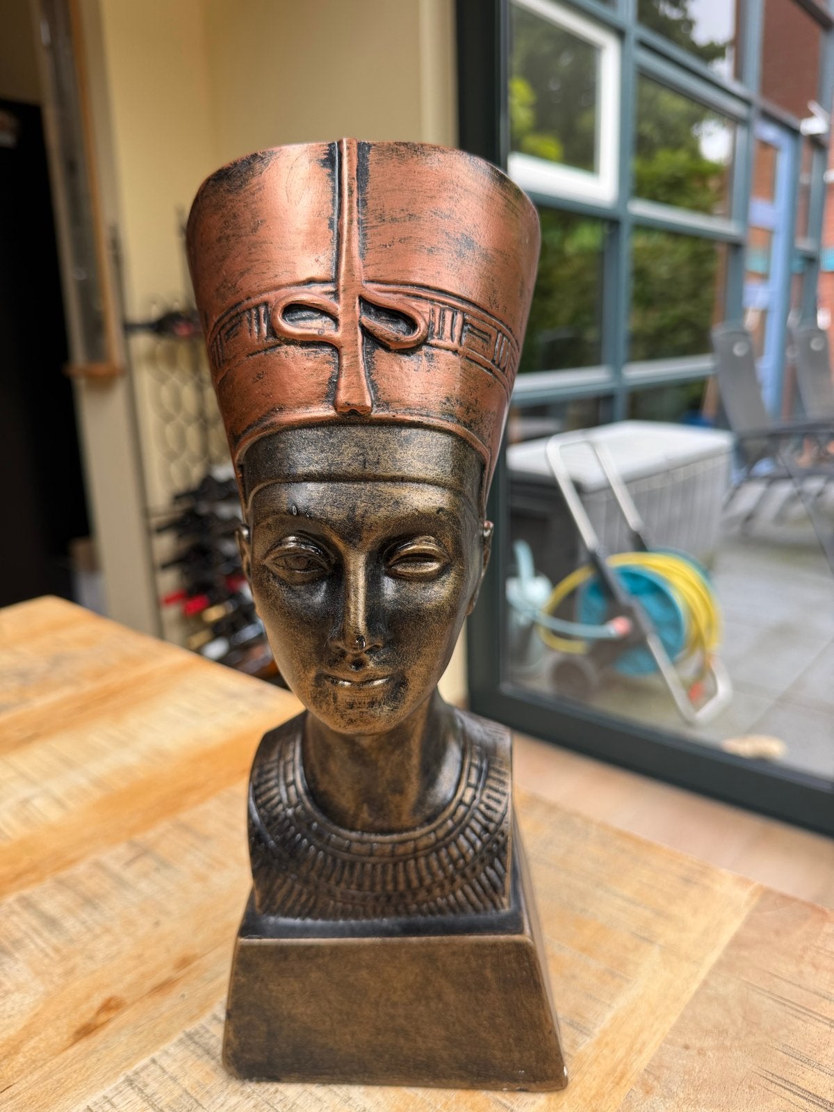 Nefertiti Buste Gips, Antiek en Kunst, Gips, Buste, Ophalen of Verzenden, 20 - 50 cm