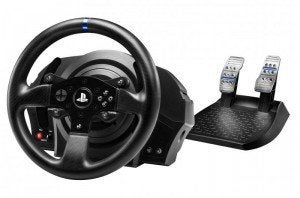 Thrustmaster T300 RS racestuur + pedalen (PS4/PS5/PC) + doos, Racestuur, Zo goed als nieuw, Thrustmaster, Direct drive