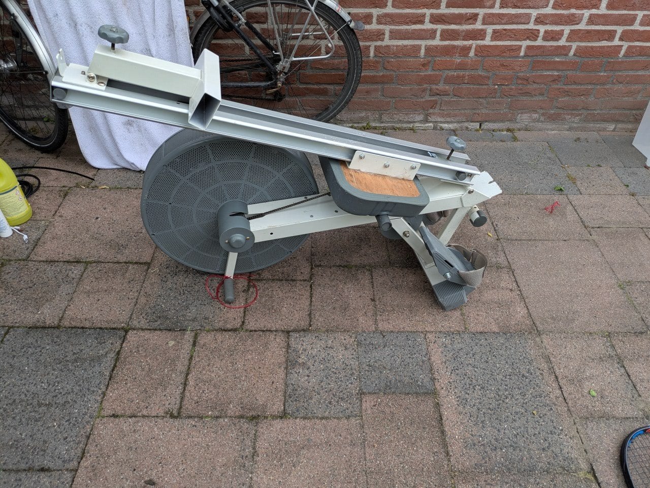 Roeitrainer lucht 1 stand, Sport en Fitness, Fitnessapparatuur, Ophalen, Benen, Gebruikt, Aluminium