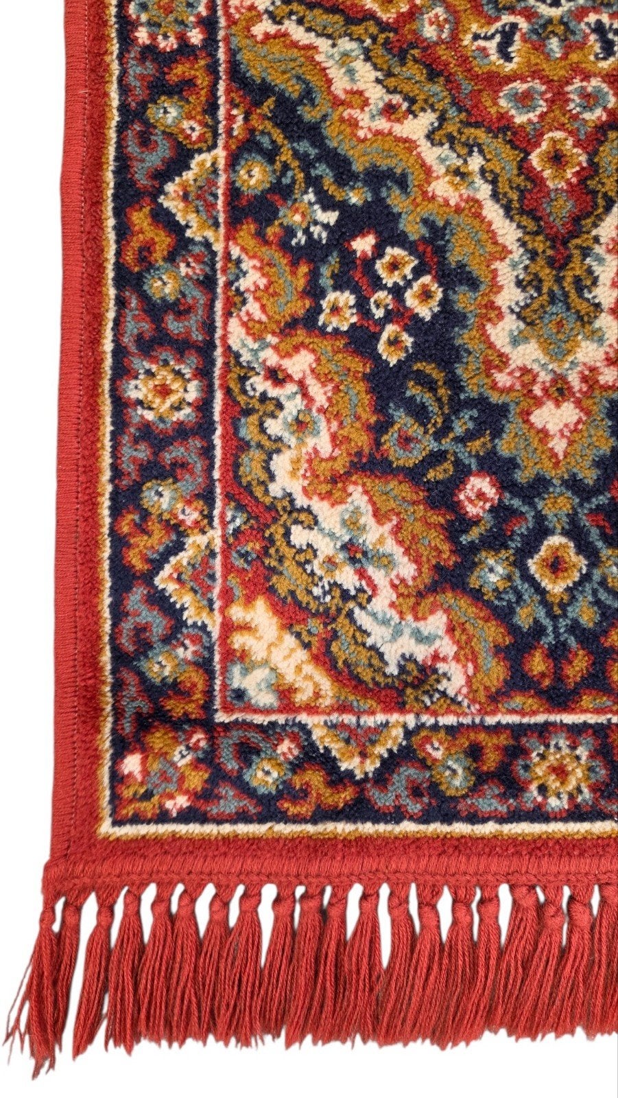 Vintage oosters wol Tafelkleed loper Tabriz orange 50x140cm, Www.hypepopup.nl, Zo goed als nieuw, Blauw, 150 tot 200 cm