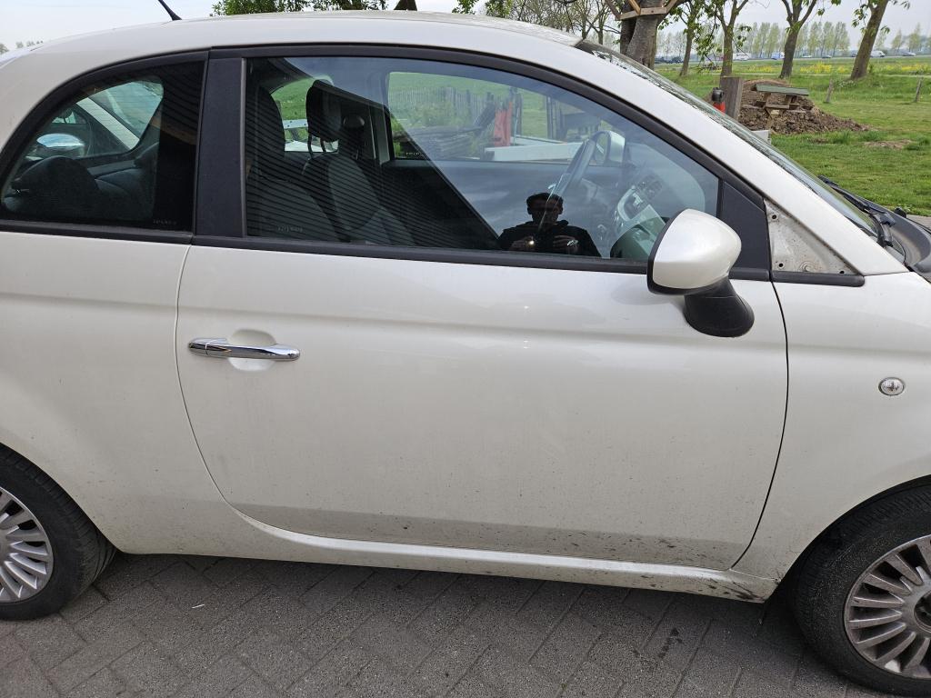 DEUR FIAT 500 PARELMOER WIT, Auto-onderdelen, Carrosserie en Plaatwerk, Niet ingevuld, Gebruikt, Deur, Niet ingevuld