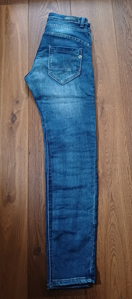 Spijkerbroek Jeans Place de Jour S 34 36 ( Jool ), Zo goed als nieuw, W27 (confectie 34) of kleiner, Verzenden, Blauw