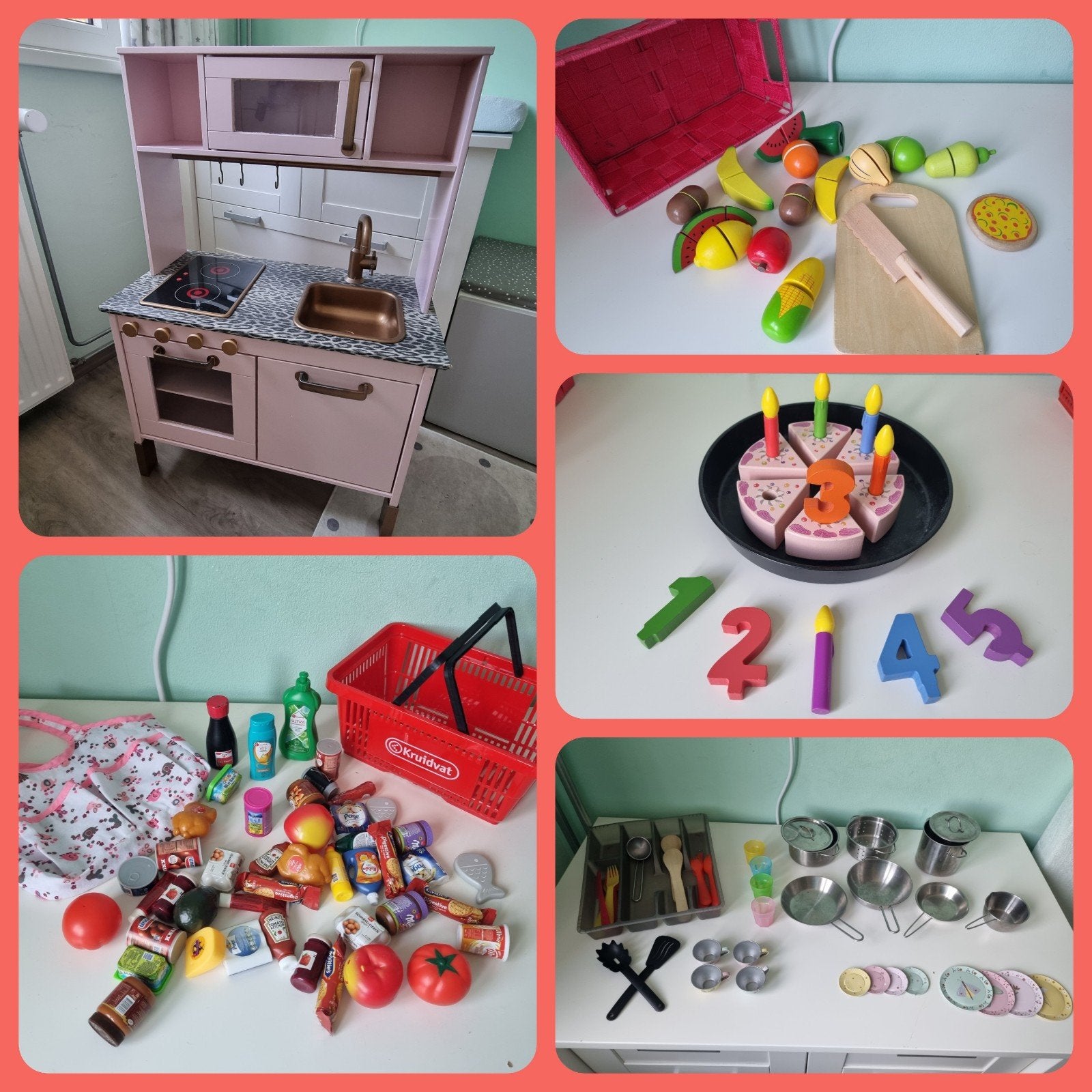Ikea Duktig kinderkeuken roze met accessoires, Ophalen, Gebruikt, Hout, Speelkeuken