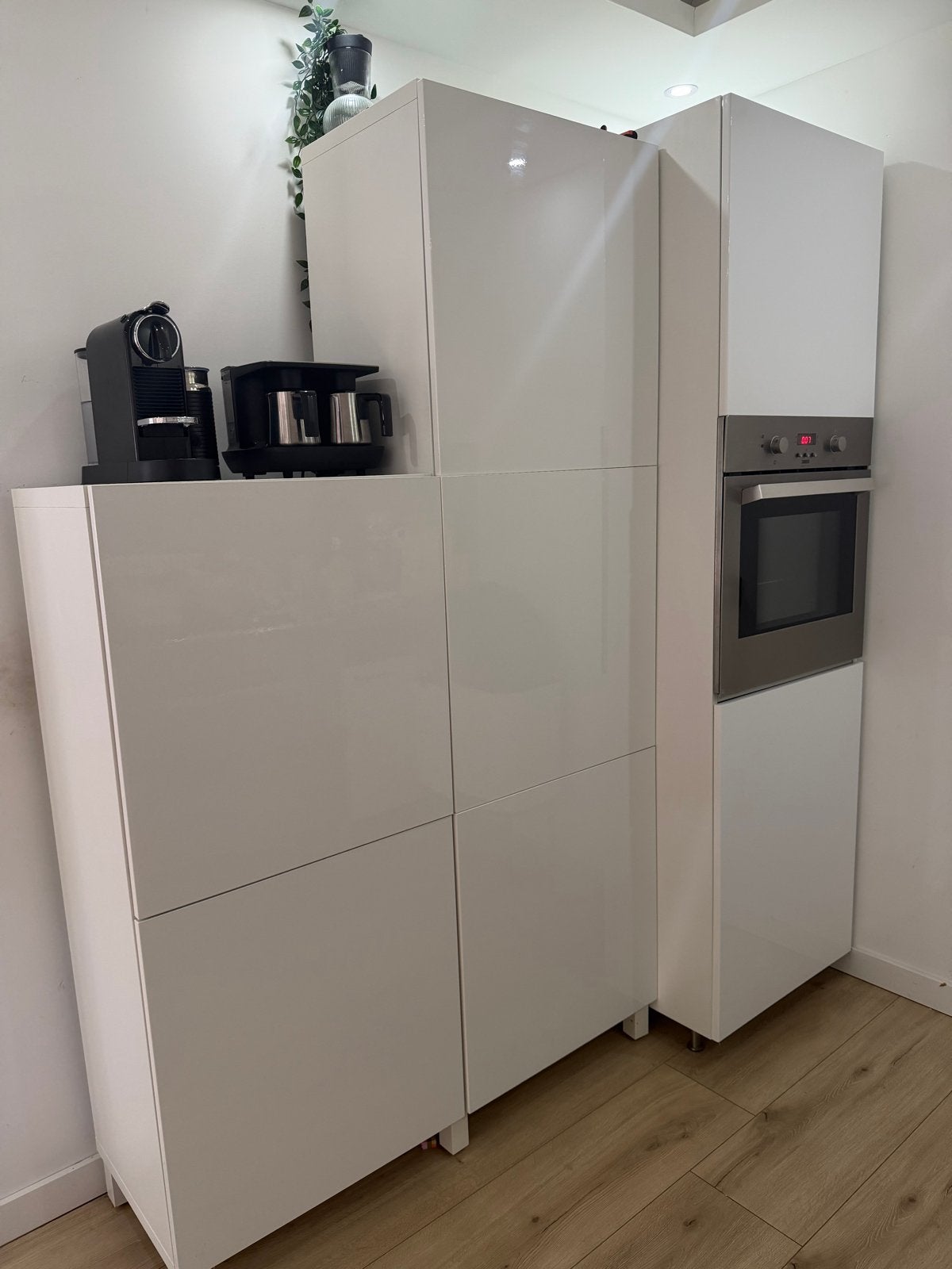Mooie ikea metod kast, hooglans wit met zanussi oven, Ophalen, Gebruikt, Wit, Overige typen
