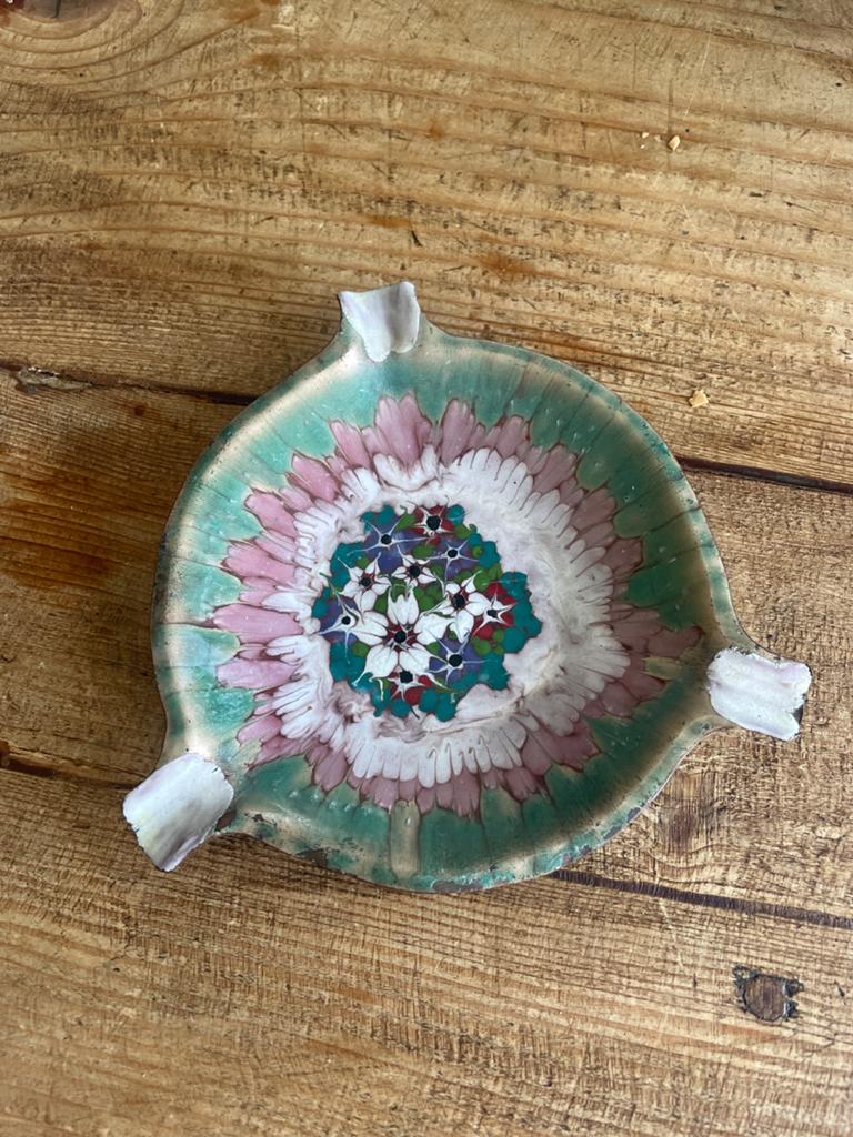 Vintage Asbak met Bloemenpatroon - Krelage, Ophalen of Verzenden