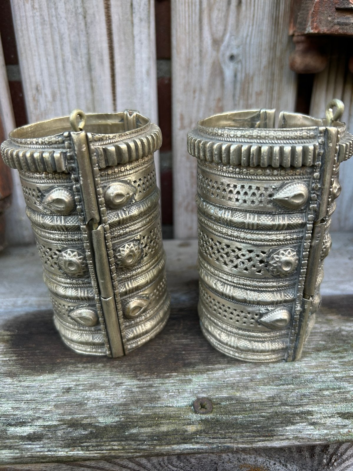 Prachtige Vintage Tribel handgemaakte manchet armband., Ophalen of Verzenden, Armband