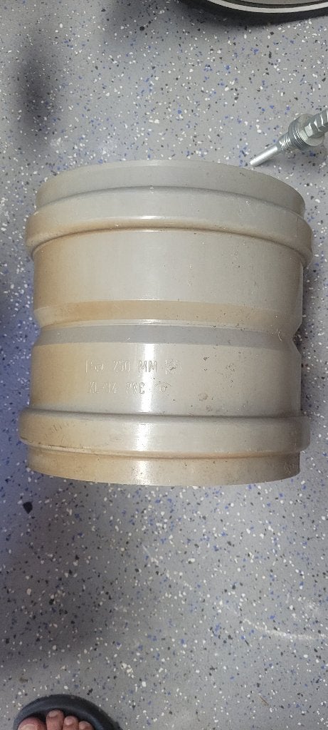 Dubbele steekmof 250mm PVC-U, Afvoer, Pvc, Ophalen of Verzenden, Zo goed als nieuw