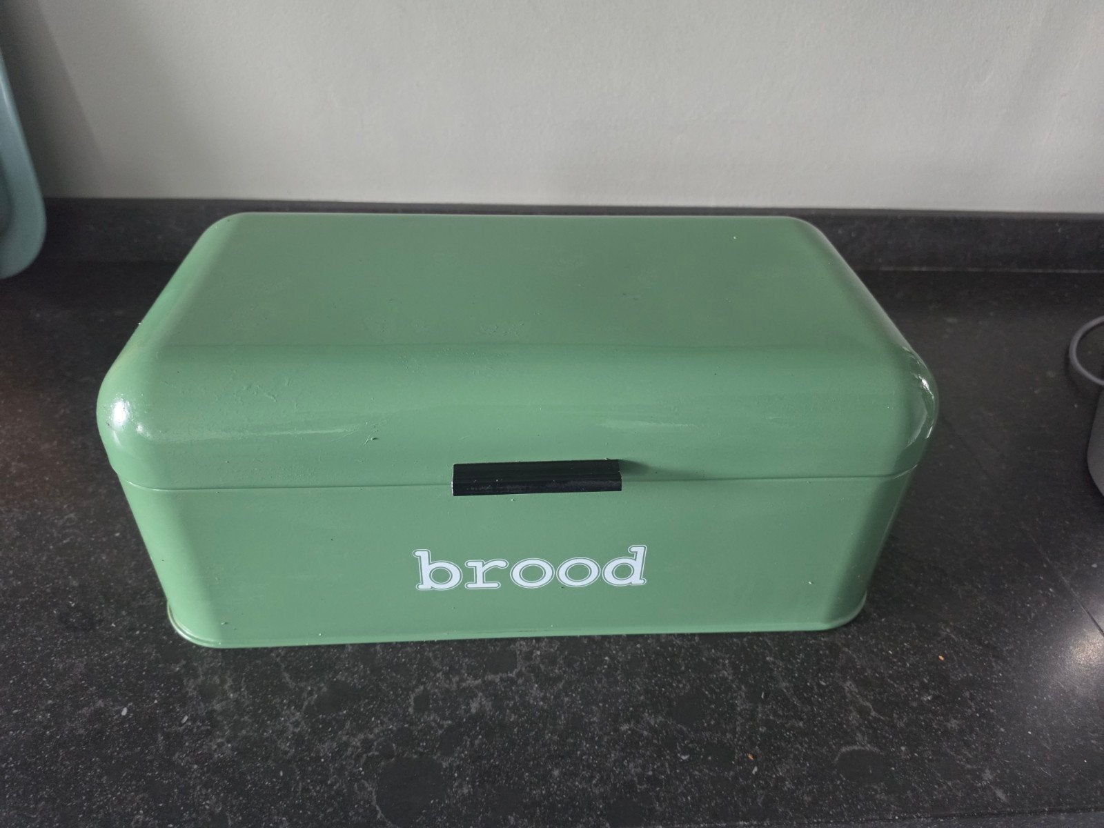 Vintage Groene Brooddoos - Industriële Keuken Decoratie, Antiek en Kunst, Ophalen
