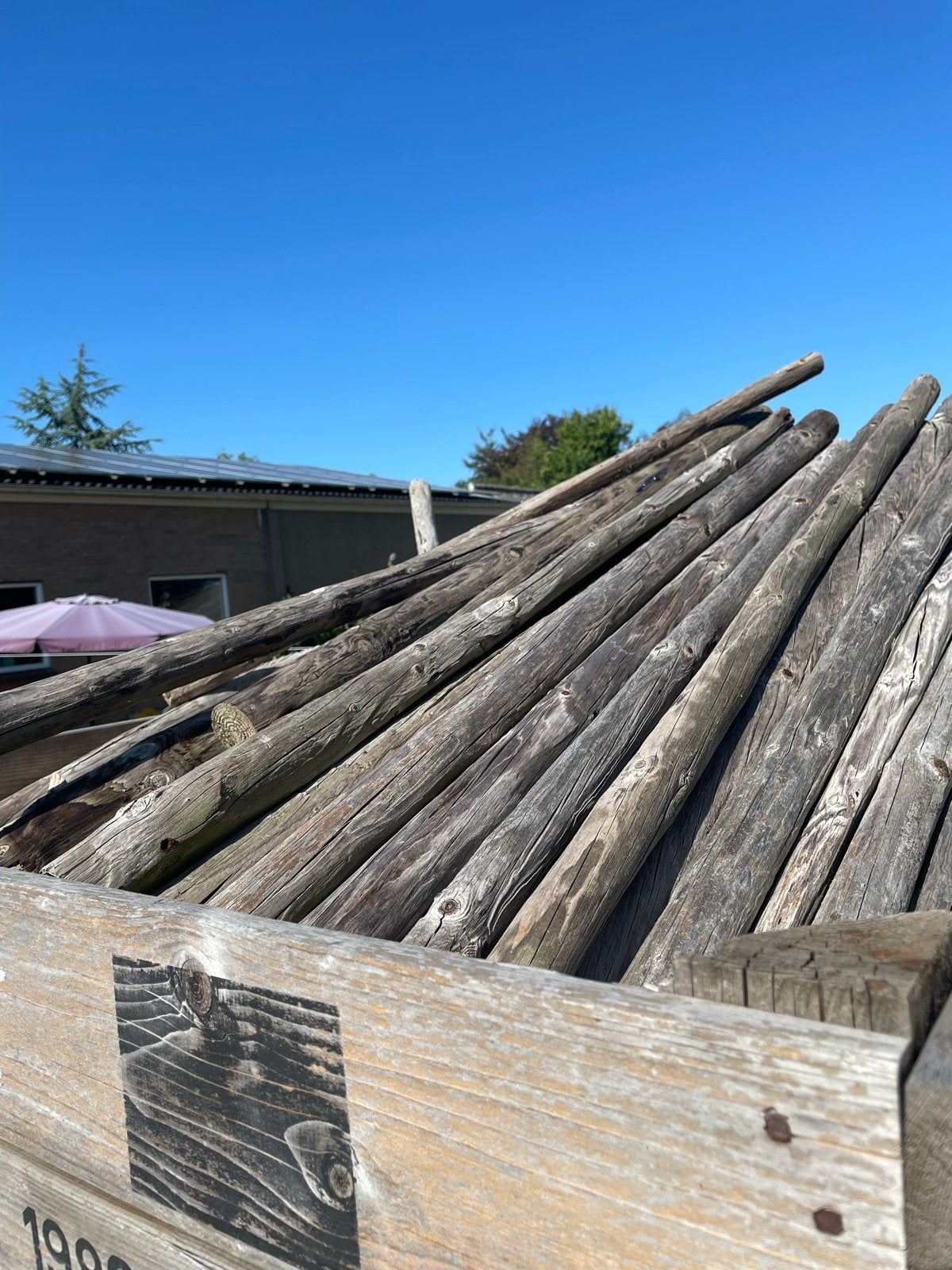 Paaltjes 120 cm - Minimale afname 50 stuks, Ophalen, Gebruikt, Minder dan 180 cm, Palen